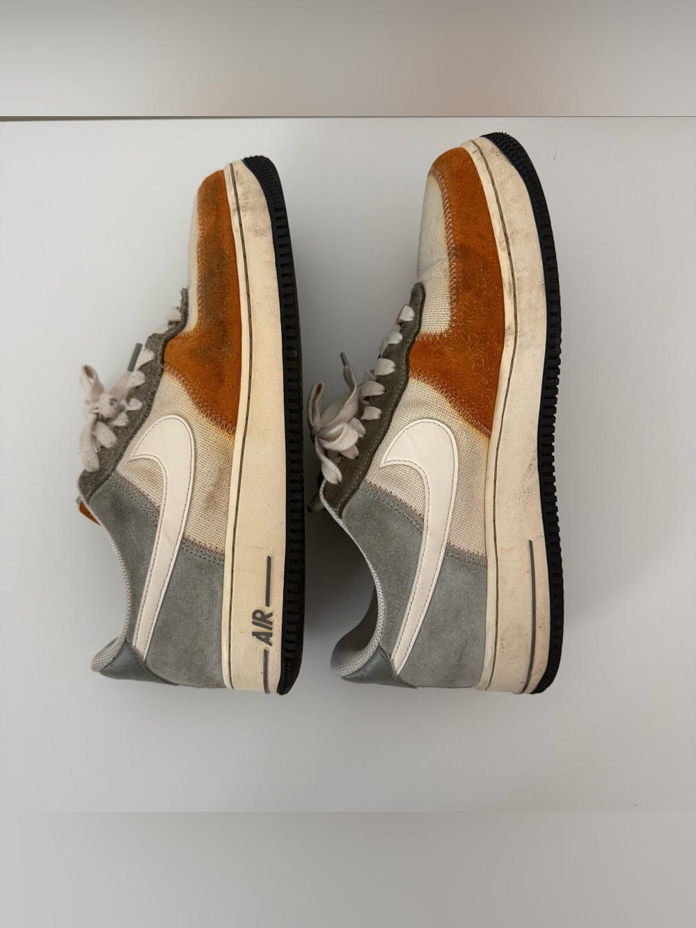 Nike Air Force 1 Low FZ6684-001 Orange Gray Sneakers Men’s Size 10 - Picture 7 of 8